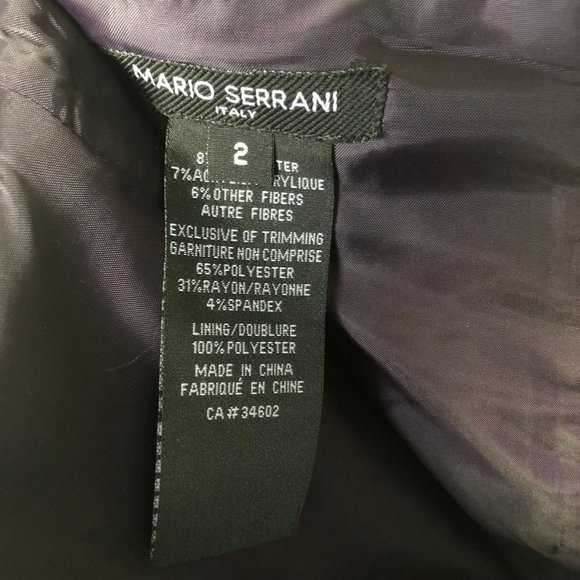 Mario Serrani Purple Knee-Length Pencil Skirt, Size 2 - Picture 7 of 10